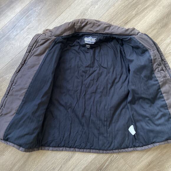 Matchstick Union Workwear Supplies Jacket Men Sz XL Brown Black Puffer - Picture 7 of 16
